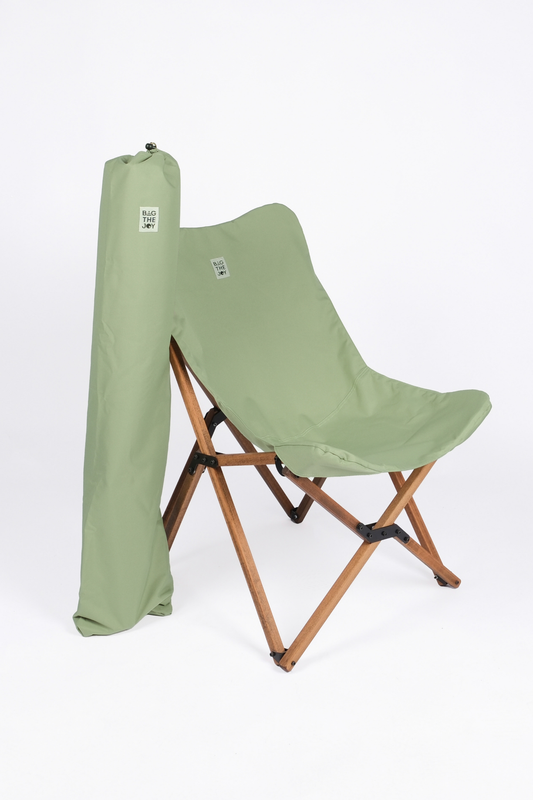 BAG THE JOY AHŞAP KATLANIR MASA SANDALYE SETİ – KAHVERENGİ – SU YEŞİLİ – 60*60*55cm