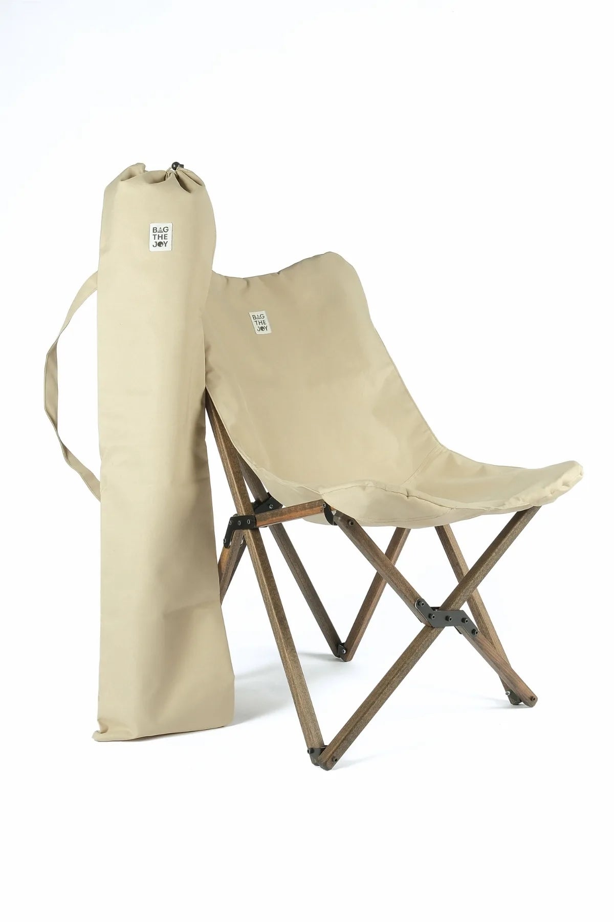 BAG THE JOY AHŞAP KATLANIR MASA SANDALYE SETİ – ANTRASİT- BEJ -60*60*55