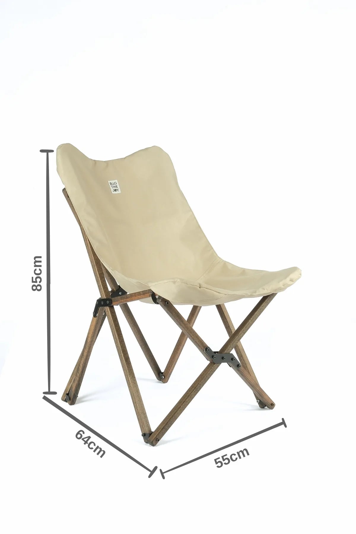 BAG THE JOY AHŞAP KATLANIR MASA SANDALYE SETİ – ANTRASİT- BEJ -70*70*55