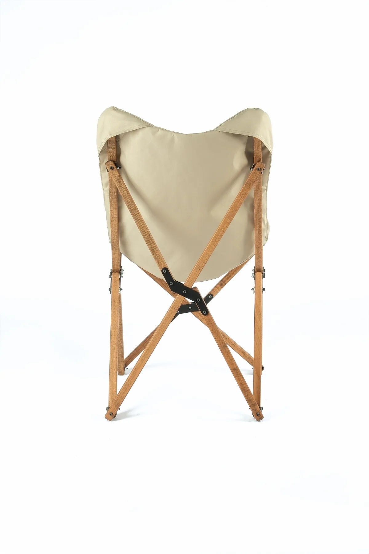 BAG THE JOY AHŞAP KATLANIR MASA SANDALYE SETİ – KAHVERENGİ – BEJ -60*60*55