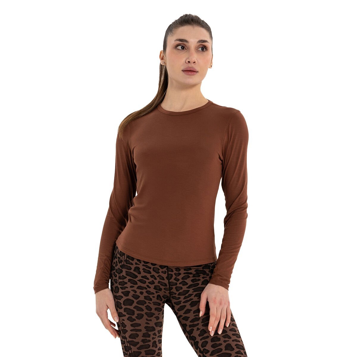 Inguz Uzun Kollu Basic Modal Yoga T-Shirt