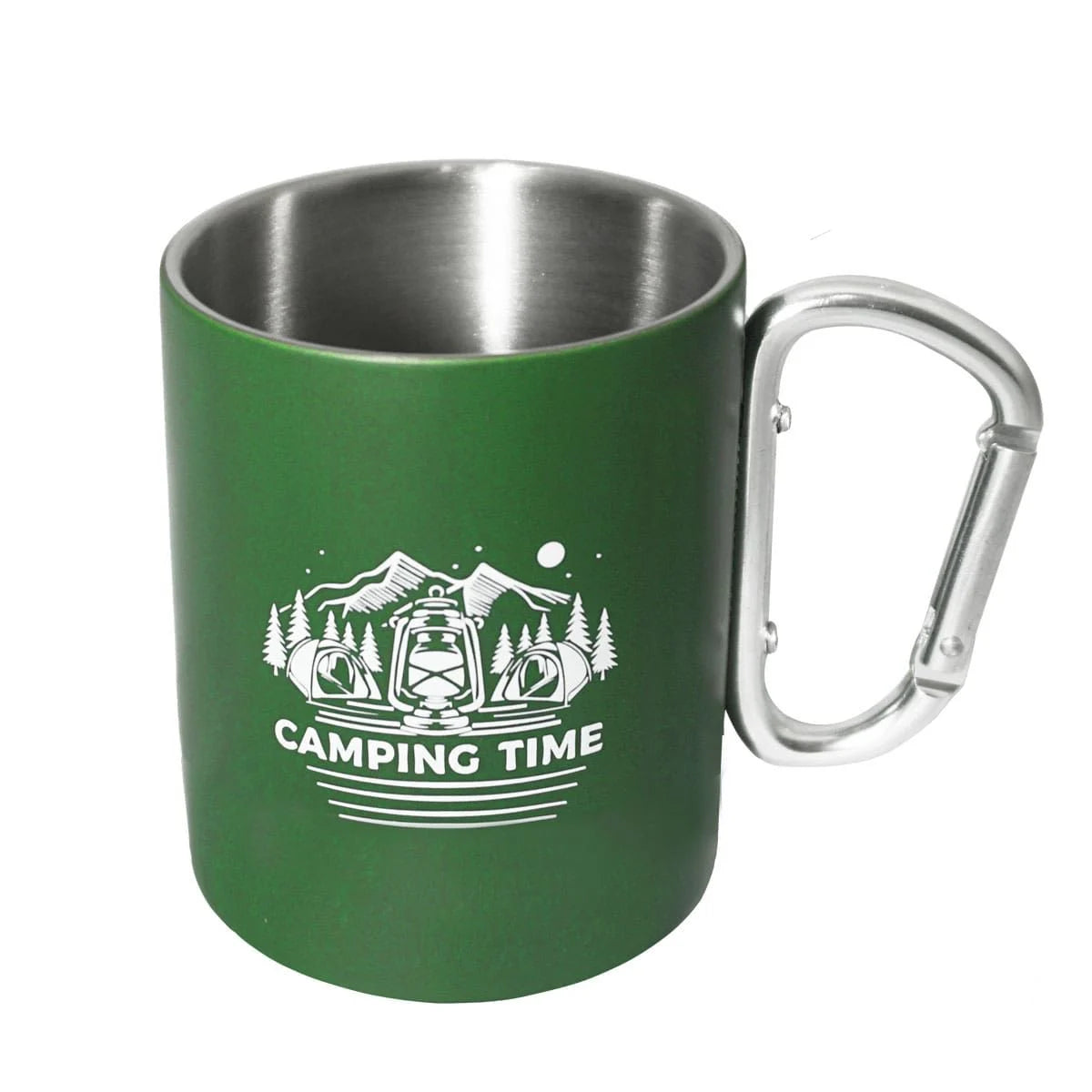 Orcamp Karabinali Paslanmaz Çelik Kupa Yeşil - Outdoor Store