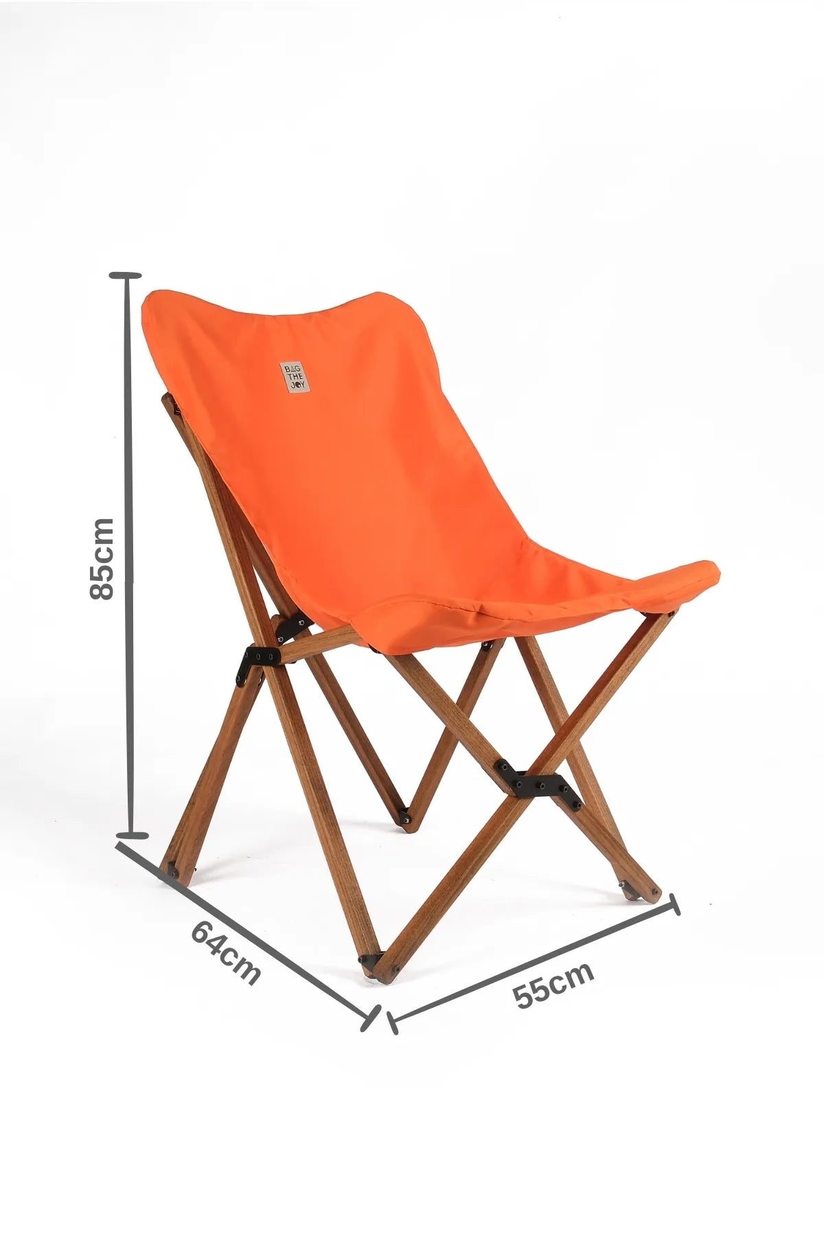BAG THE JOY AHŞAP KATLANIR MASA SANDALYE SETİ – KAHVERENGİ – TURUNCU -60*60*55
