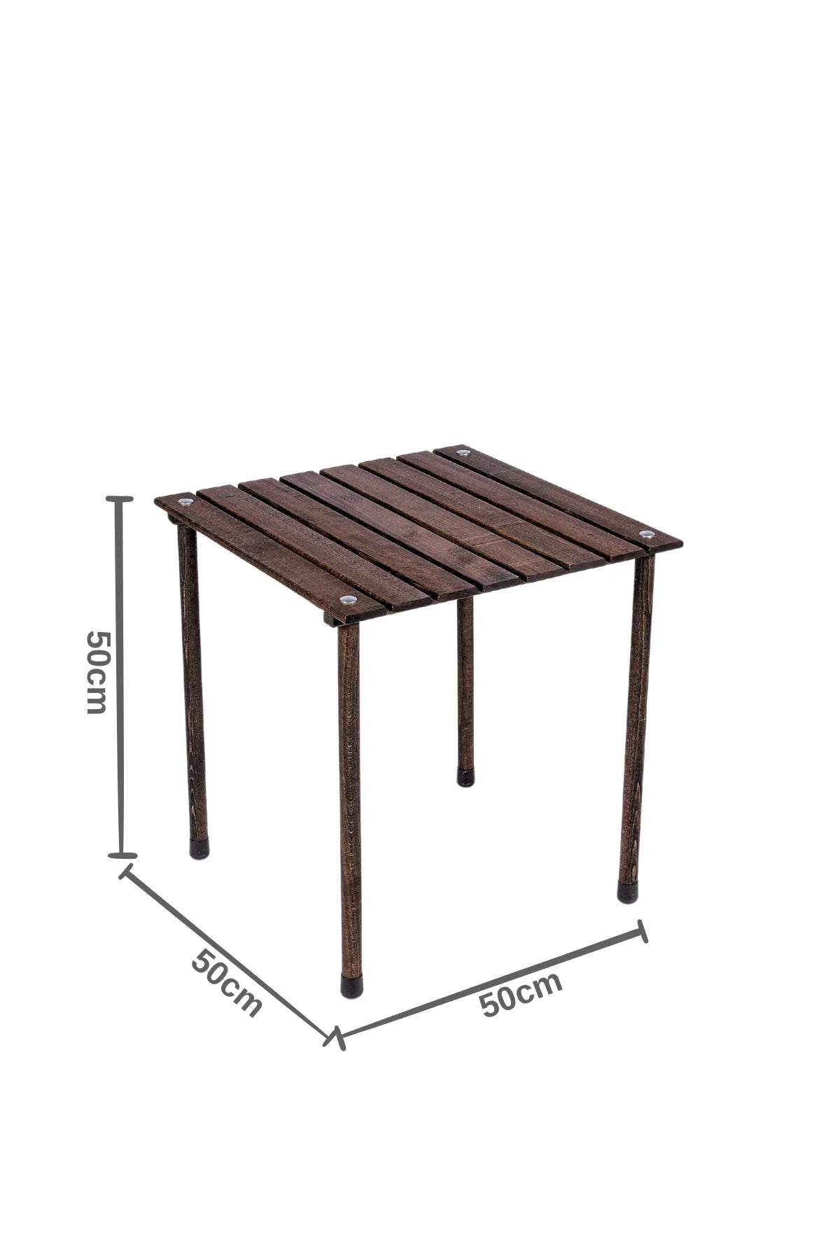 BAG THE JOY AHŞAP KATLANIR RULO KAMP MASASI / ANTRASİT (50*50*50) (50*50*50)