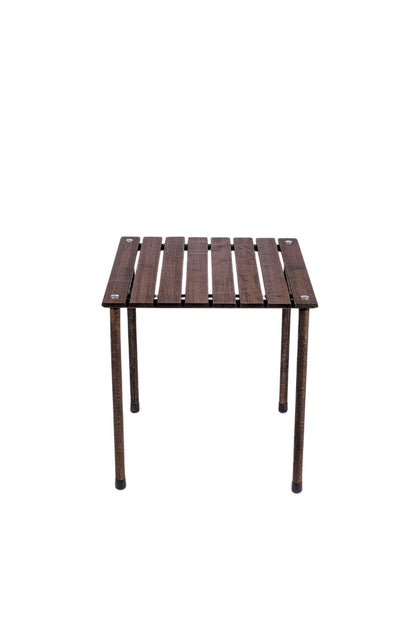 BAG THE JOY AHŞAP KATLANIR RULO KAMP MASASI / ANTRASİT (60*60*55) (60*60*55)