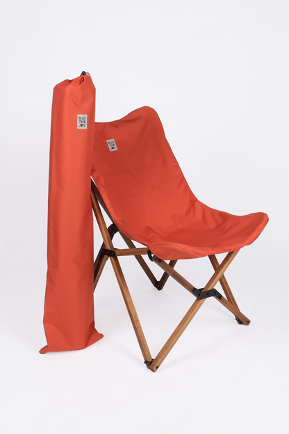 BAG THE JOY AHŞAP KATLANIR MASA SANDALYE SETİ – KAHVERENGİ – KİREMİT – 70*70*55cm
