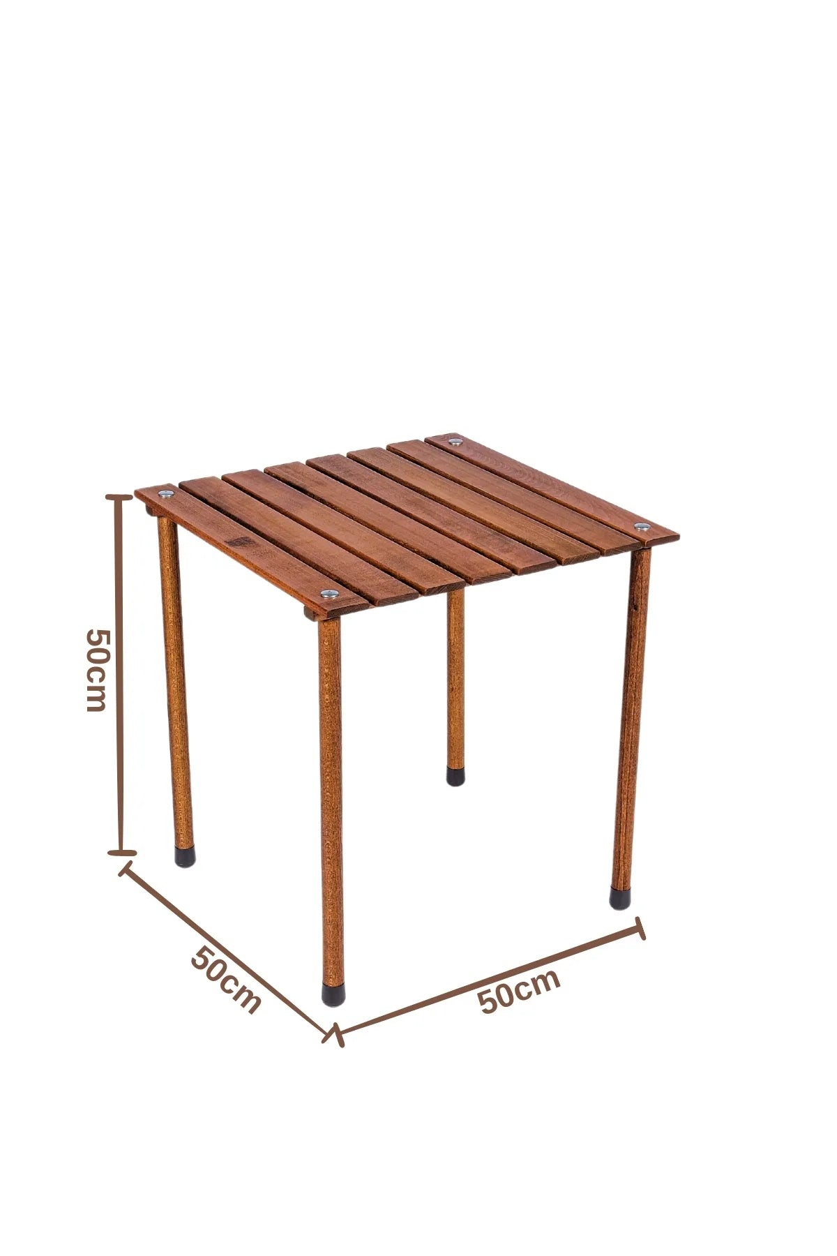 BAG THE JOY AHŞAP KATLANIR MASA SANDALYE SETİ – KAHVERENGİ – LACİVERT -50*50*50