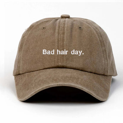 Bad Hair Day Nakışlı Yıkamalı Şapka