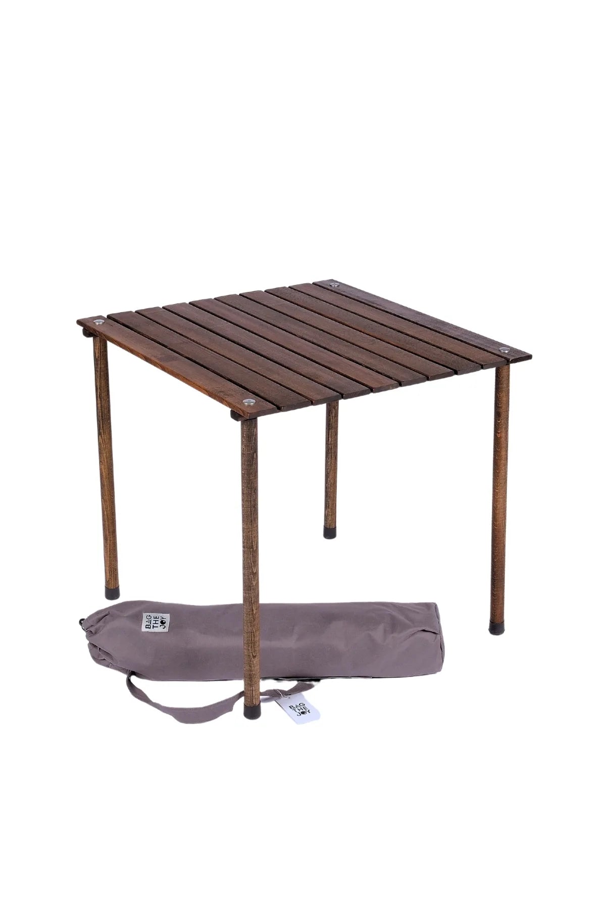BAG THE JOY AHŞAP KATLANIR MASA SANDALYE SETİ – ANTRASİT – HARDAL -60*60*55