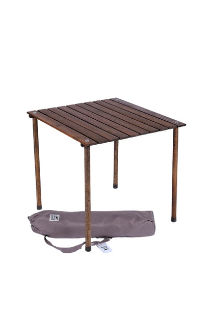 BAG THE JOY AHŞAP KATLANIR MASA SANDALYE SETİ – ANTRASİT- TURKUAZ -60*60*55