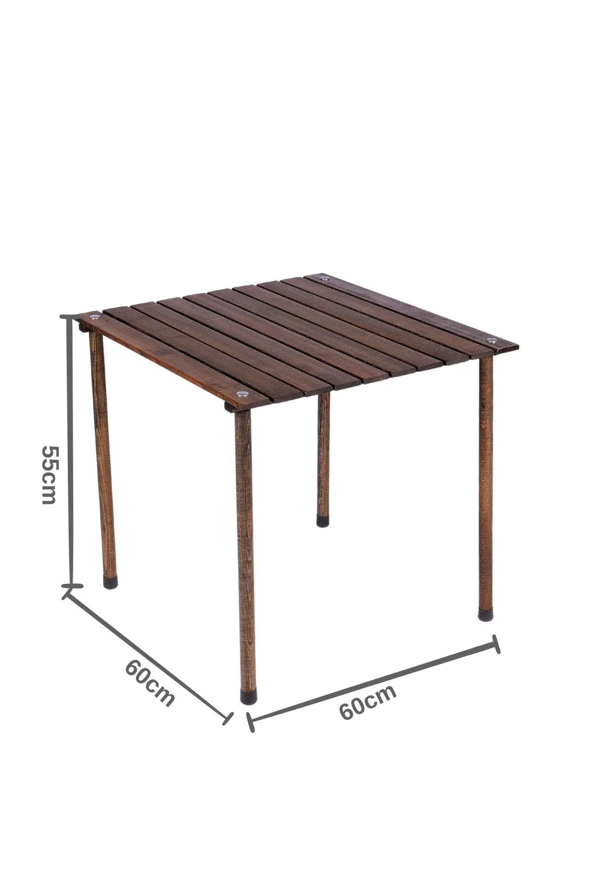 BAG THE JOY AHŞAP KATLANIR MASA SANDALYE SETİ – ANTRASİT- KOYU GRİ -60*60*55