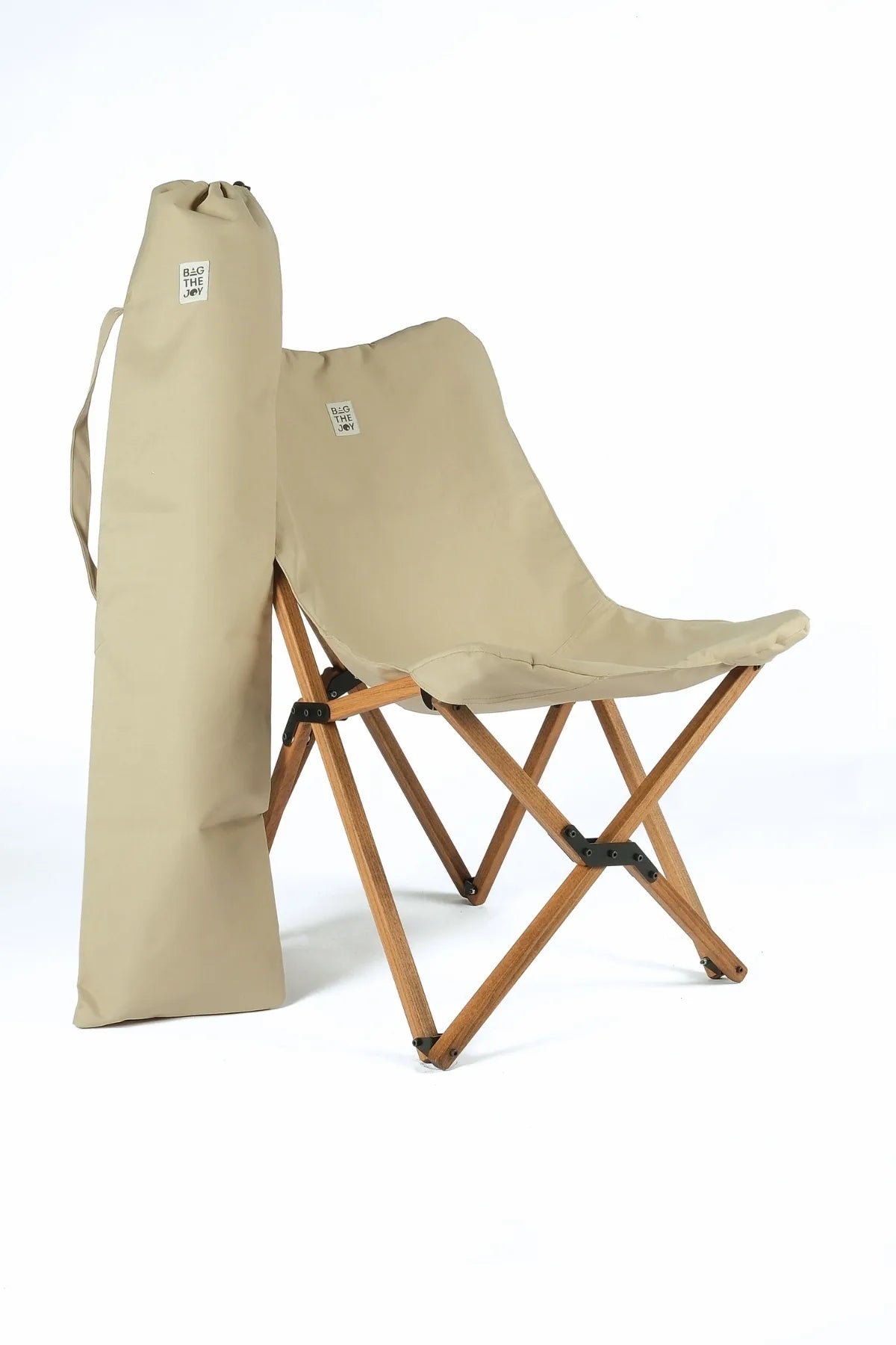 BAG THE JOY AHŞAP KATLANIR MASA SANDALYE SETİ – KAHVERENGİ- BEJ -50*50*50