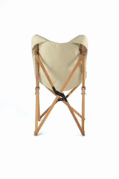 BAG THE JOY AHŞAP KATLANIR MASA SANDALYE SETİ – KAHVERENGİ- BEJ -50*50*50