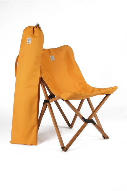 BAG THE JOY AHŞAP KATLANIR MASA SANDALYE SETİ – KAHVERENGİ – HARDAL – 70*70*55
