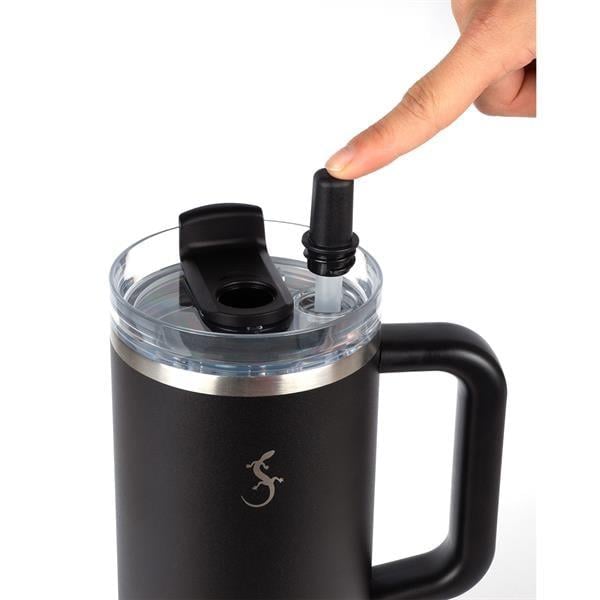 Lurch - “Big Cup” 1.2 L Adaçayı Yeşil, Paslanmaz Çelik Termos - Uzatılabilir Pipetli, Çift Cidarlı, Sızdırmaz - 240877