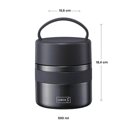 Lurch - "Iso-Pot" 500 ml Metalik Gri, Paslanmaz Çelik - Çift Cidarlı Yemek Termosu - 240847