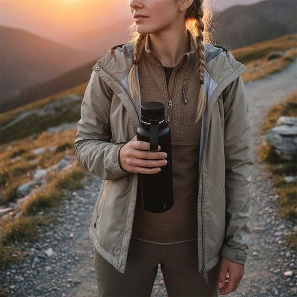 Lurch - “Outdoor” 1 L Mat Siyah, Paslanmaz Çelik Termos - Çift Cidarlı, Sızdırmaz - 270980