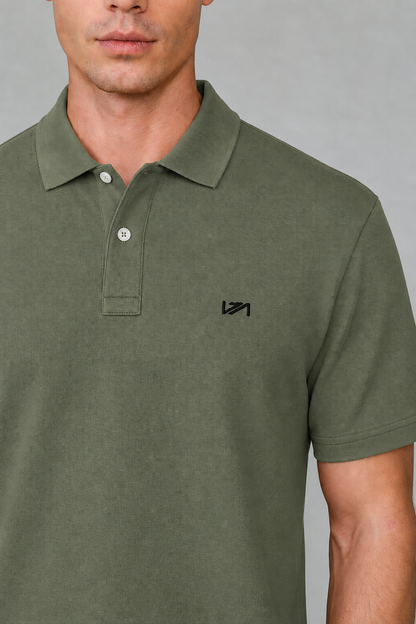 Polo Yaka T-Shirt Haki