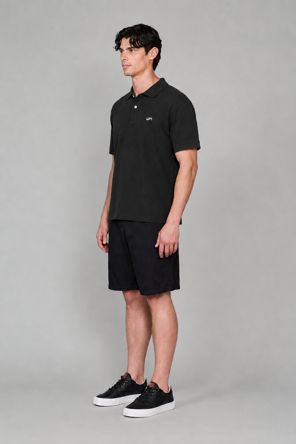 Polo Yaka T-Shirt Siyah