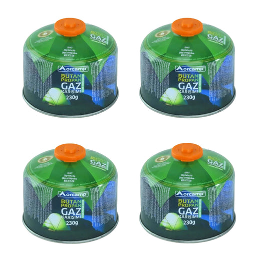 Orcamp 4'lü Paket 230 Gram Gaz Kartuşu