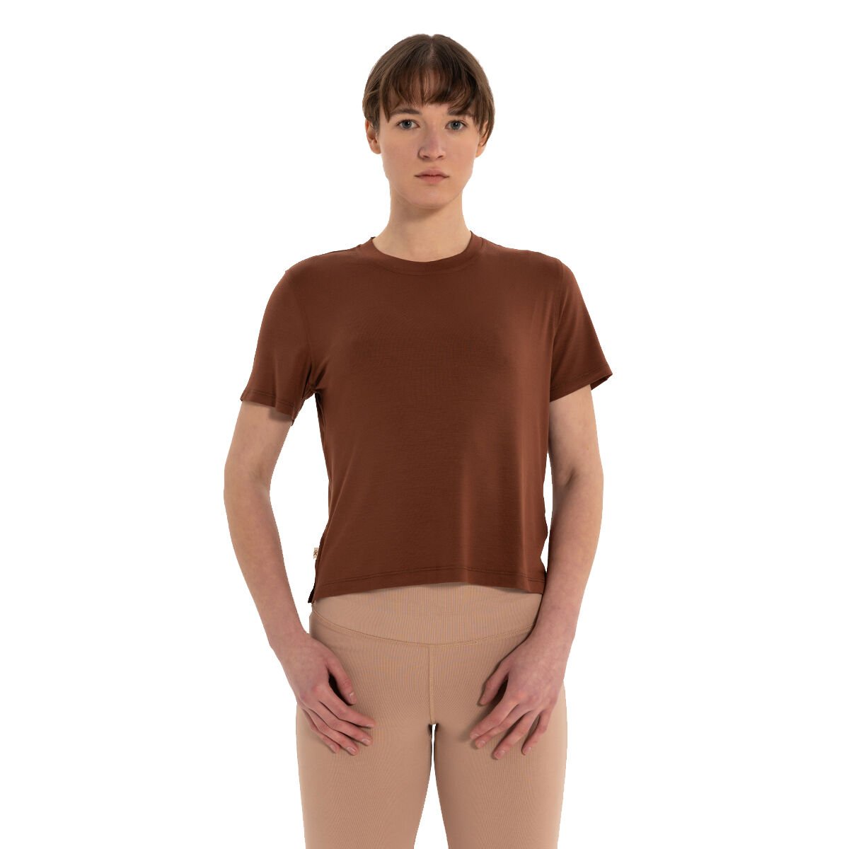 Inguz Modal Bisiklet Yaka Basic Yoga T-Shirt