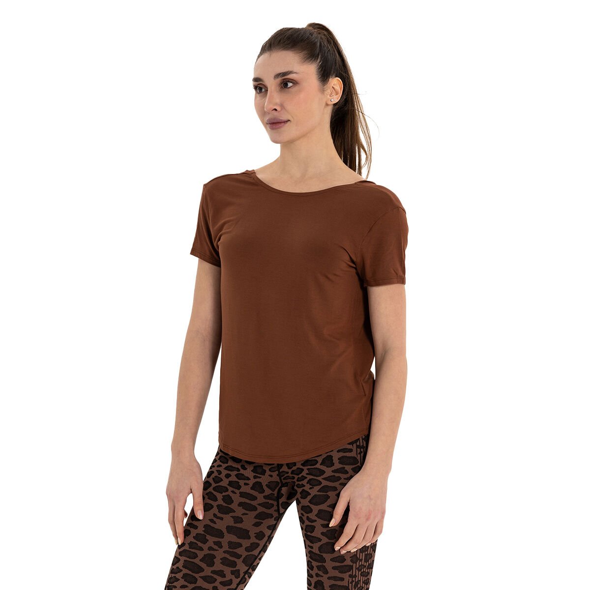 Inguz Sırt Detay Modal Yoga T-Shirt