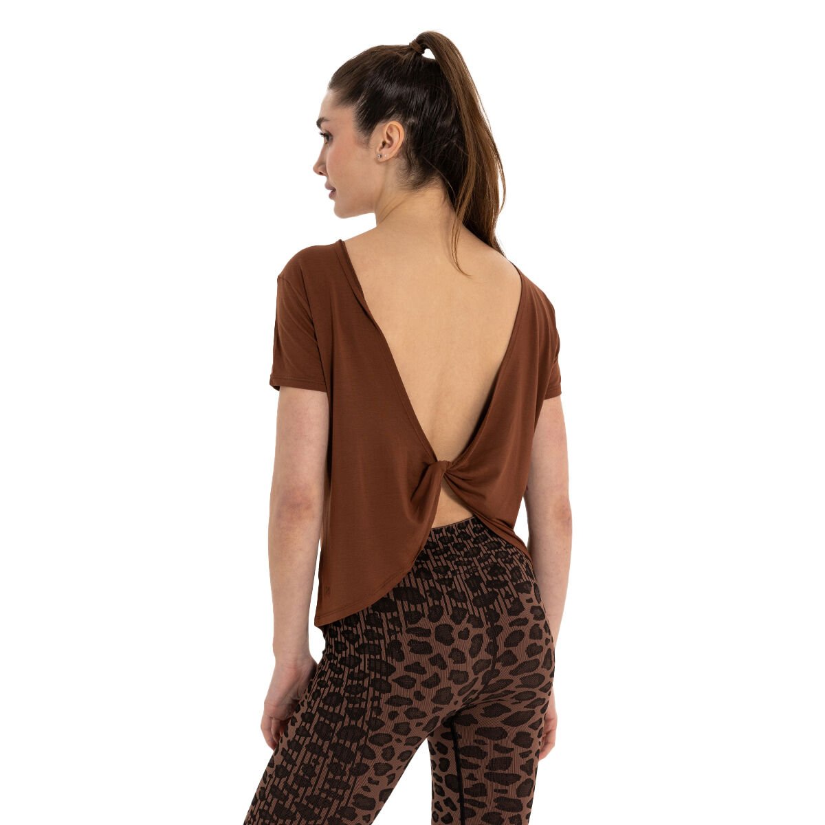 Inguz Sırt Detay Modal Yoga T-Shirt
