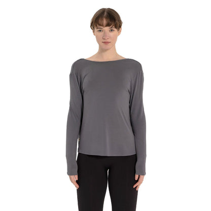 Inguz Sırt Detay Uzun Kollu Modal Yoga T-Shirt