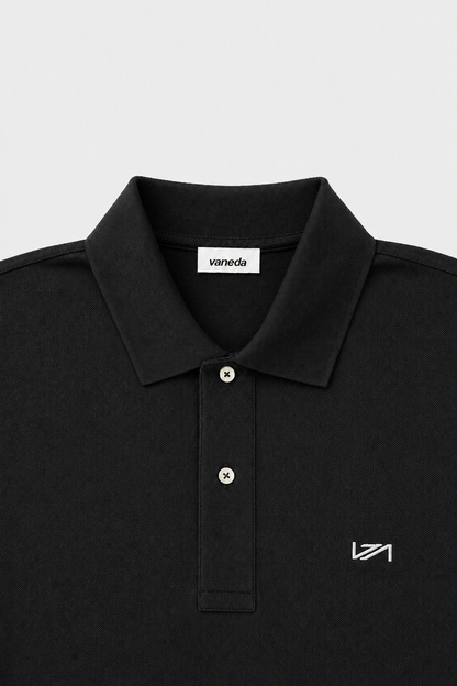 Polo Yaka T-Shirt Siyah