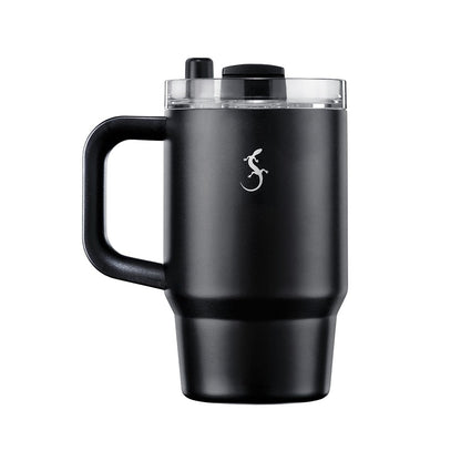 Lurch - “Big Cup” 0.8 L Mat Siyah, Paslanmaz Çelik Termos - Uzatılabilir Pipetli, Çift Cidarlı, Sızdırmaz - 270977