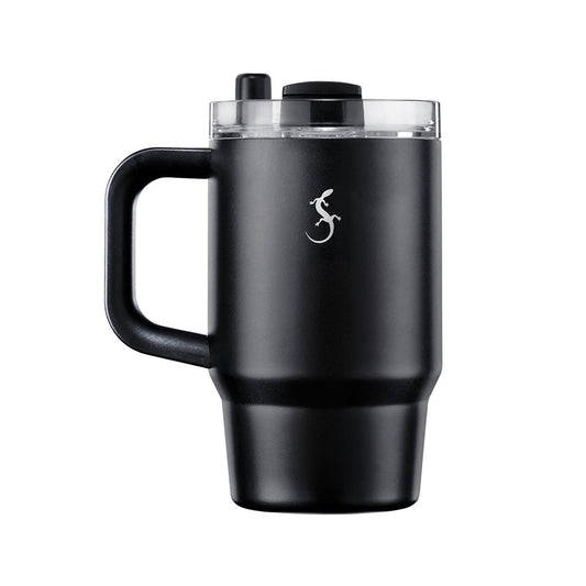 Lurch - “Big Cup” 0.8 L Mat Siyah, Paslanmaz Çelik Termos - Uzatılabilir Pipetli, Çift Cidarlı, Sızdırmaz - 270977