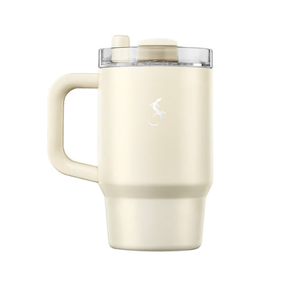Lurch - “Big Cup” 0.8 L Fildişi, Paslanmaz Çelik Termos - Uzatılabilir Pipetli, Çift Cidarlı, Sızdırmaz - 270976
