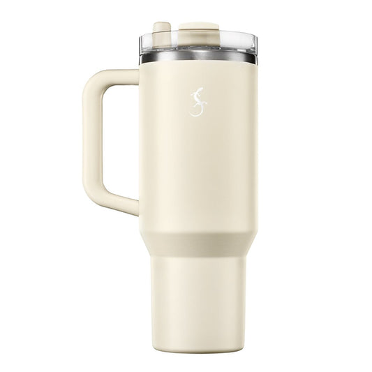 Lurch - “Big Cup” 1.2 L Fildişi, Paslanmaz Çelik Termos - Uzatılabilir Pipetli, Çift Cidarlı, Sızdırmaz - 270974