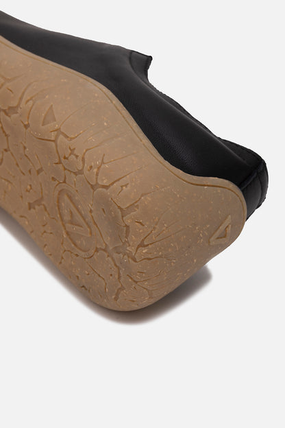 1383 V-Barefoot Comfort Deri Kadın Ayakkabı Siyah