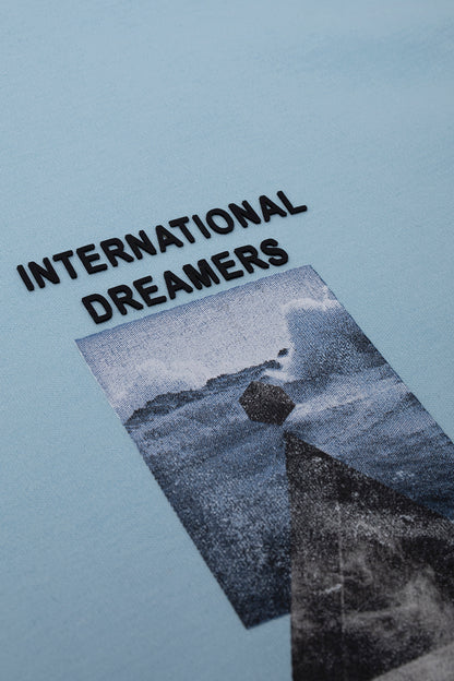 OVERSIZED FIT DREAMER ERKEK TSHIRT MAVI
