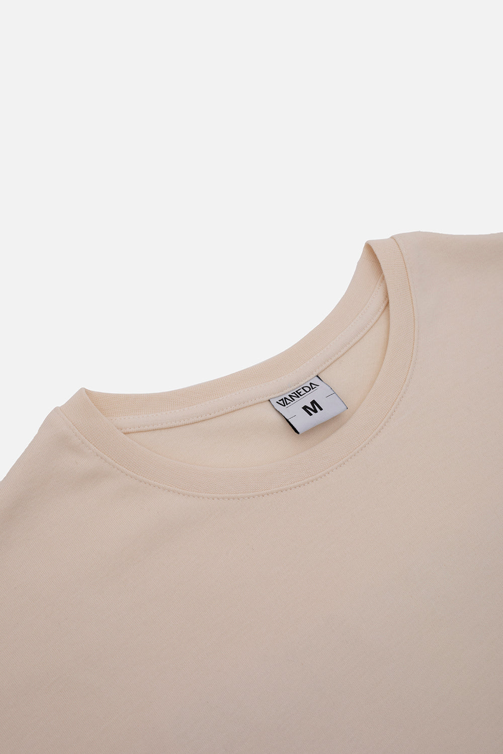 OVERSIZED FIT SIRT DESENLİ ERKEK TSHIRT EKRU