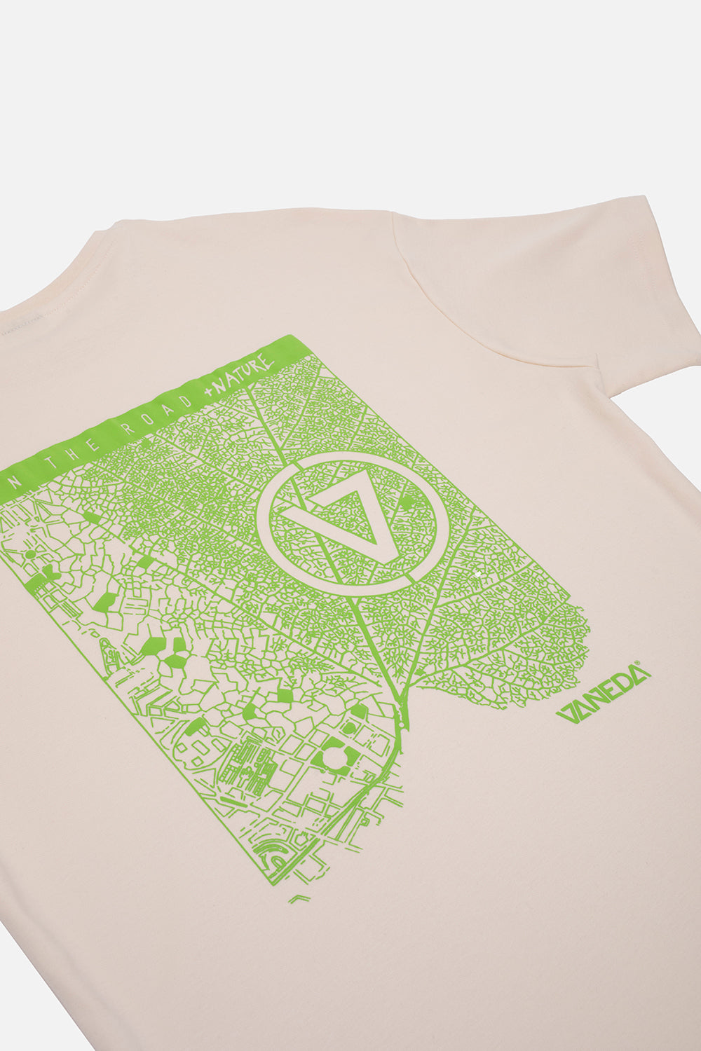 OVERSIZED FIT SIRT DESENLİ ERKEK TSHIRT EKRU