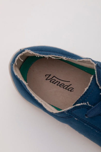 1383 V-BAREFOOT COMFORT KETEN ERKEK AYAKKABI INDIGO MAVI