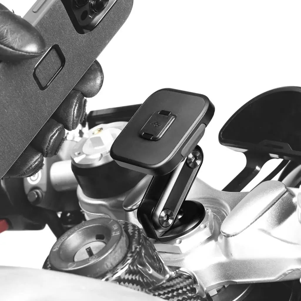Motorcycle Stem Mount Qi2 Kablosuz Şarjlı Telefon Tutucu