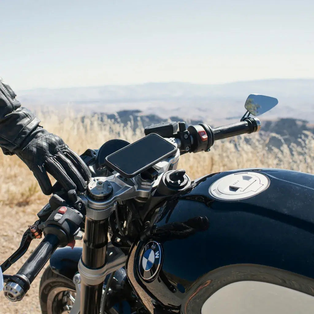 Motorcycle Stem Mount Qi2 Kablosuz Şarjlı Telefon Tutucu