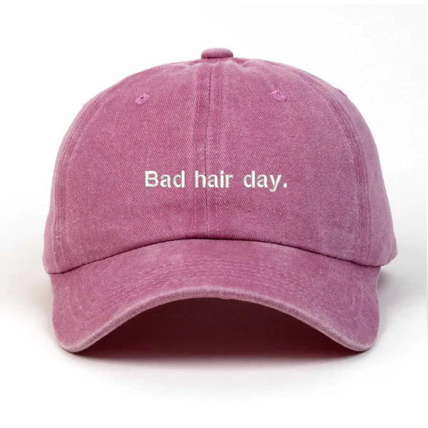 Bad Hair Day Nakışlı Yıkamalı Şapka