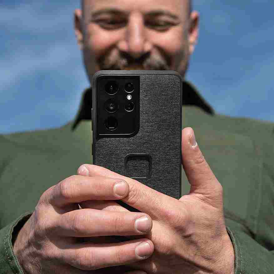 Fabric Case Galaxy S21 Manyetik Telefon Kılıfı - Charcoal