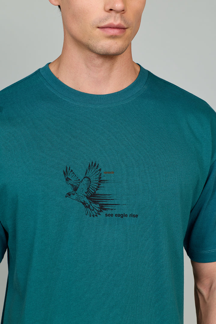Kartal Baskılı T-Shirt Yeşil