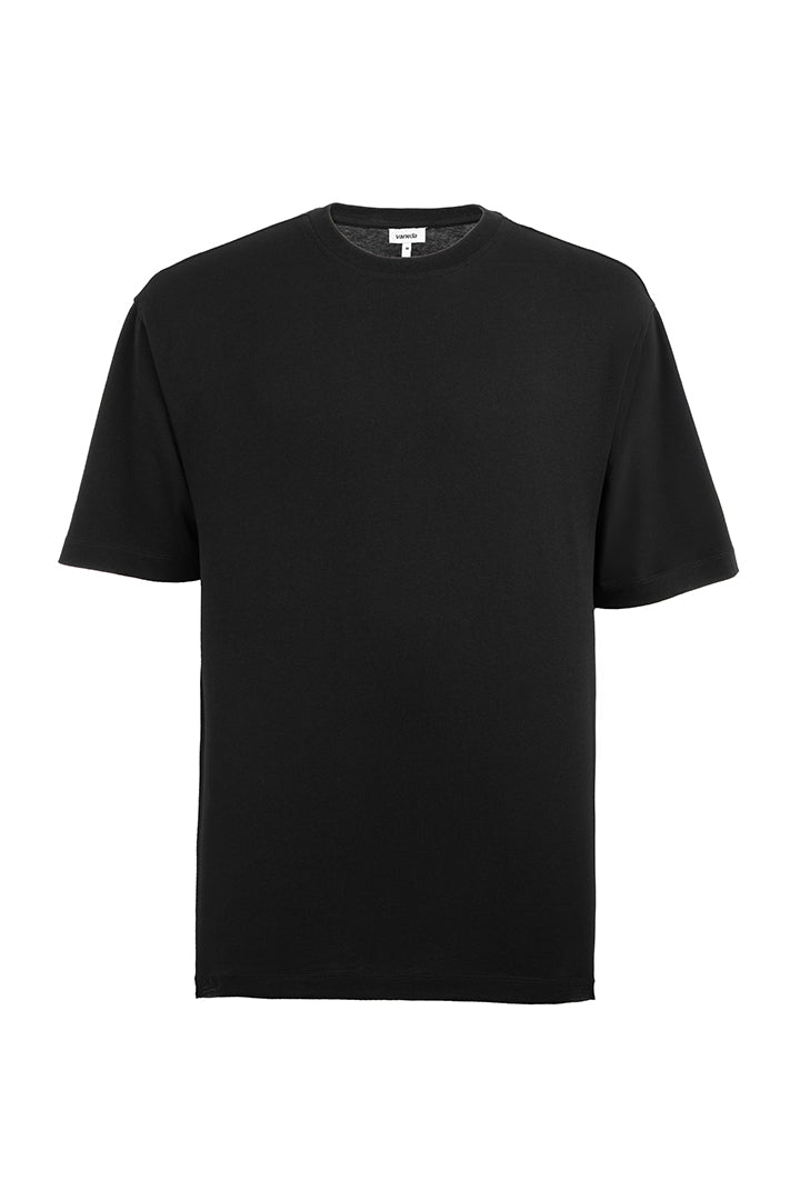 Kamp Baskılı T-Shirt Siyah