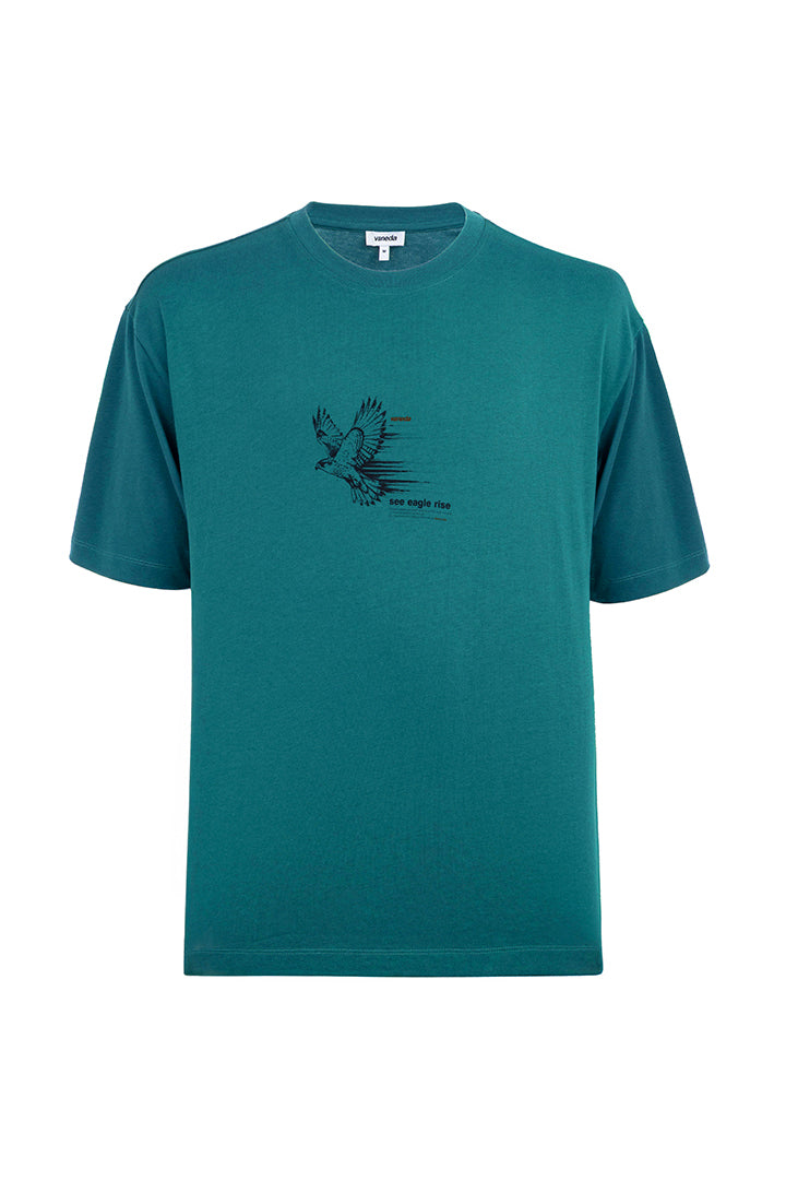 Kartal Baskılı T-Shirt Yeşil