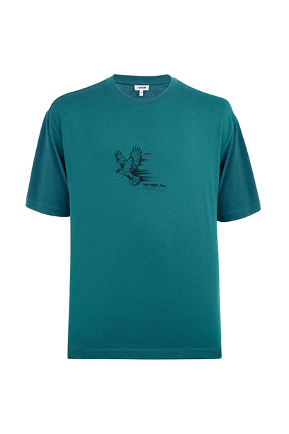 Kartal Baskılı T-Shirt Yeşil