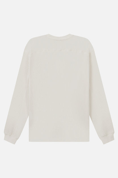 Urbanwild Uzun Kollu Waffle Tshirt Beyaz