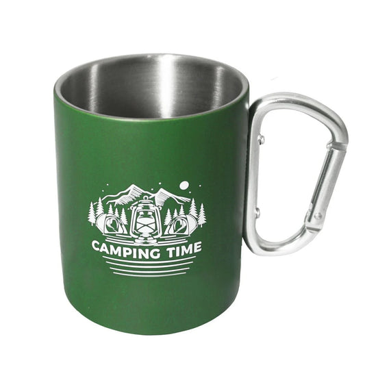 Orcamp Karabinali Paslanmaz Çelik Kupa Yeşil - Outdoor Store
